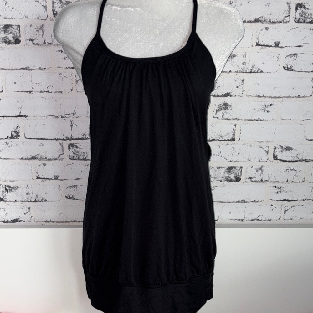 Lululemon Athletica Black Ruched Camisole Top